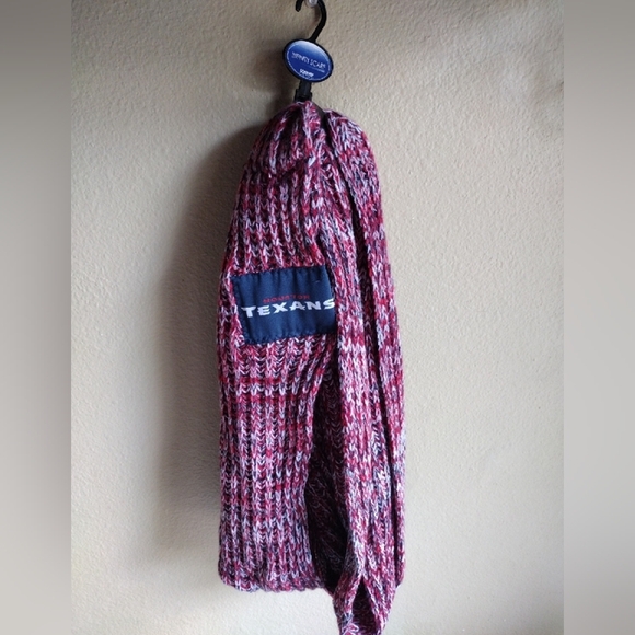 NWT Forever Collectibles Houston Texans Football Team Knit Infinity Scarf Winter - Picture 2 of 7